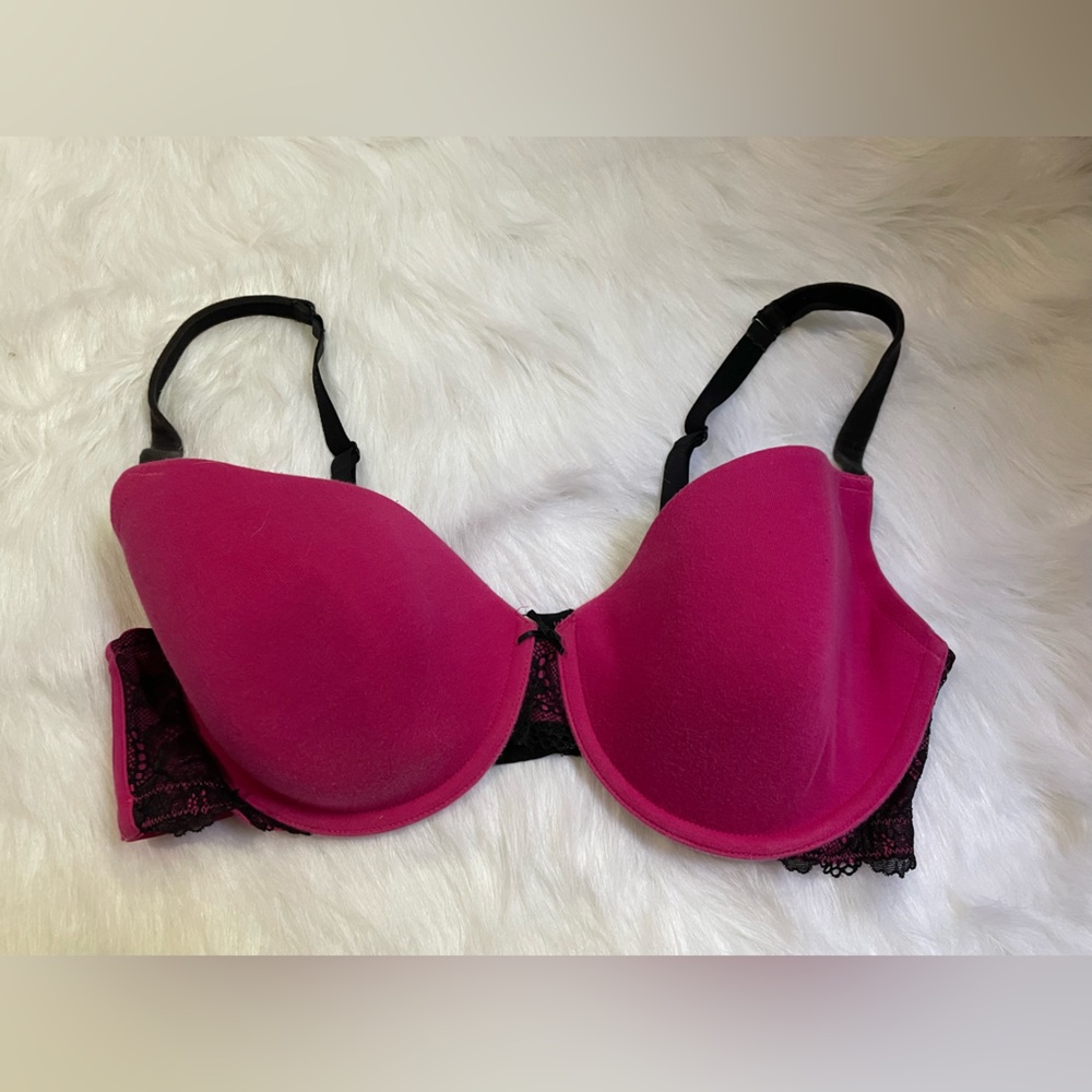 Cacique Pink and Black Bra